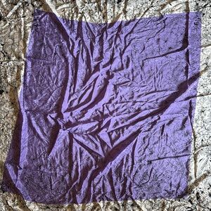 NWT Beautiful Club Monaco Purple, Black and White Floral Silk Scarf